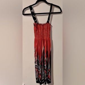 Romantic Sini Black and Red M Summer Dress